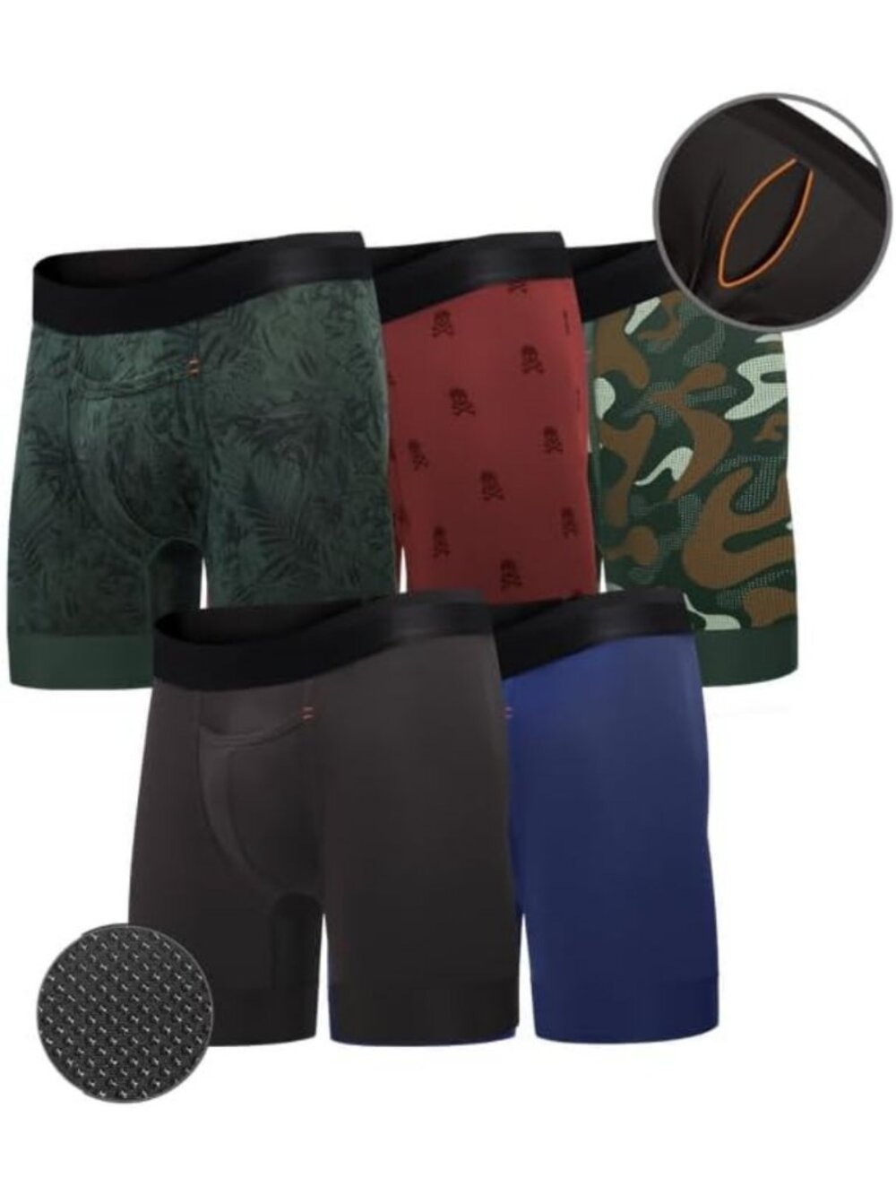 Men's Elite Ball Pouch Underwear w/Fly, Performance Fabric, No Ride Up Legs